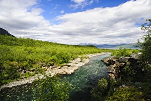 Sweden, Norrbotten. Abiskojokka near confluence