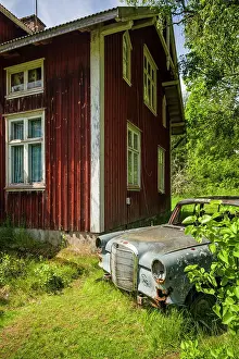 Western Prints: Sweden, Varmland, Bastnas, Bastnas Car Cemetery public park