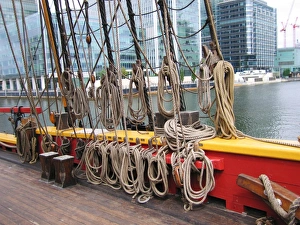 The Swedish Ship Gotheborg - replica of 1738 East Indiaman ship built according to traditional methods & materials