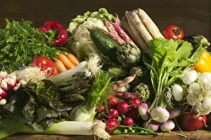 Peppers Prints: Table full of Vegetables