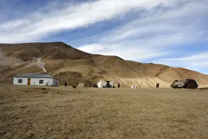 Tajikistan Prints: Tajikistan - small village in Pamir mountain - Murgab