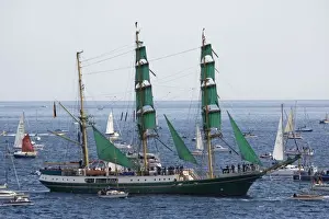 Yachts Prints: Tall Ships Regatta - Alexander von Humboldt Funchal 500 - Pendennis Point Falmouth Cornwall UK