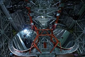 Images Dated 17th September 2008: Telescope - mirrors of large binocular Telescope - Mt Graham Observatory - Arizona - USA
