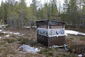 Images Dated 1st May 2007: Tent / Hide in forest. Kuhmo - Finland