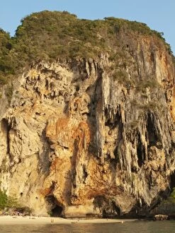 Images Dated 1st February 2010: Thailand - Limestone cliff at the Phranang Beach
