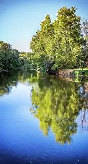 Miller Prints: Tippecanoe River reflections, Tippecanoe State Park, Indiana, USA. Date: 22-09-2018