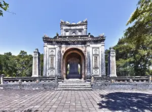 Vietnam Prints: Tomb of Tu Duc-Hue-Vietnam - considered by many to be the most elegant tomb in Vietnam the mausoleum of Tu Duc was