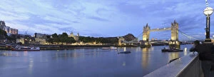 Bascule Gallery: Tower Bridge and Tower of London at dusk