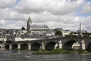 Town of Blois with River Loire in foreground