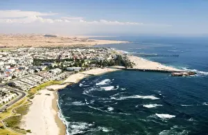 Town & shoreline - Namib Desert - Namibia - Africa