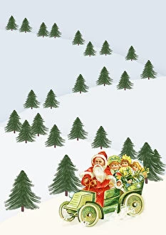 Traditional Father Christmas illustration