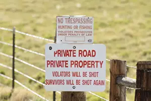 Funny Prints: No Trespassing sign - Wyoming - USA