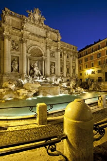 The Trevi Fountain at twilight, Rome, Lazio