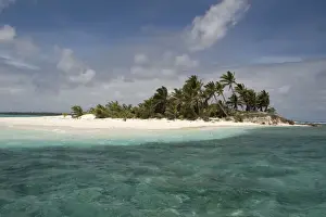 Atoll Prints: Tropical atoll - Prison atoll, known as Pulu Beras in the Cocos Malay language