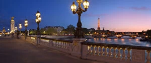Twilight at Pont Alexandre III Bridge over