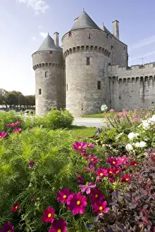 Twin Prints: Twin towers at Porte St Michel, Guerande, Brittany, France