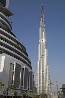 UAE, Dubai. Burj Dubai Hotel with part of