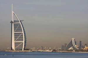 Arab Gallery: UAE, Dubai. Skyline with Burj al Arab
