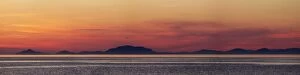 Uists (Outer Hebrides) from Skye at Sunset