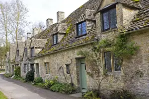 Streets Prints: UK - Arlington Row cottages Bibury Cotswolds UK