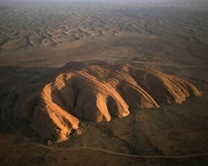 Uluru (formerly: Ayers Rock).aerial image. Uluru-Kata