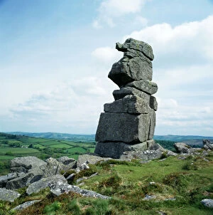 Images Dated 20th August 2004: United Kingdom Weathered granite. Bowerman's Nose, Dartmoor, Devon