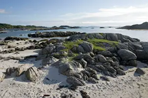 Farm Prints: Unspoilt wild beach at low tide from Fidden Farm on south coast of Isle of Mull