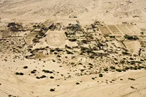 Uran development spreading into the desert - small holdings and an oval race track - Namib Desert - Namibia - Africa