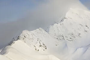 USA, Alaska, Kenai Mountains. Ridge of snow-covered