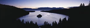 USA, California, Lake Tahoe, View of Lake