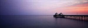 USA, California, Malibu, Pier at dusk (Large)