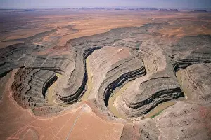 Layers Prints: USA Entrenched meanders, San Juan River, Utah
