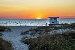 Port Prints: USA, Florida, Port Canaveral. Sunrise over the Atlantic Date: 22-01-2021