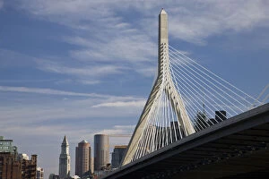 Cable Gallery: USA, Massachusetts, Boston. The Zakim Bridge