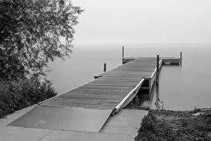 Dock Prints: USA, Minnesota, Bemidji, Dock on Lake Bemidji Date: 21-08-2020