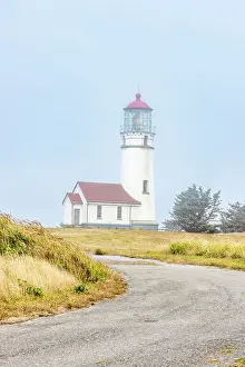 Port Prints: Usa, Oregon, Port Orford. Cape Blanco Lighthouse on a Foggy Morning Date: 05-08-2021
