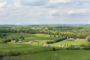 Peaceful Prints: USA, Tennessee. Glorious spring landscape rolling hills