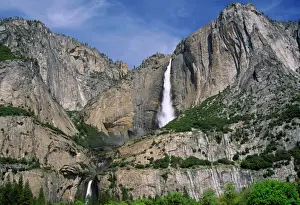 Waterfalls Prints: USA - upper & lower Yosemite falls Yosemite National Park, California, USA