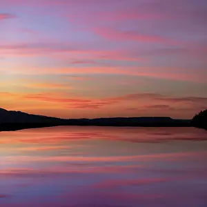 Composite Prints: USA, Washington State, Seabeck. Composite sunset over Hood Canal. Date: 10-08-2021