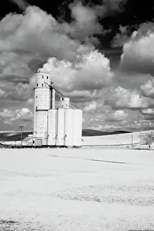State Prints: USA, Washington State, Silo with large clouds Date: 29-03-2006