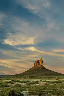 : USA, Wyoming. The Boars Tusk, Red Desert. Date: 26-06-2020