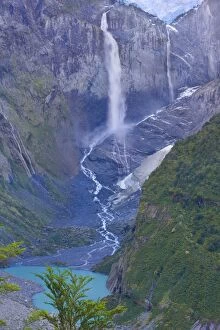 Images Dated 13th April 2010: Ventisquero Colgante Glacier and waterfalls - (the)