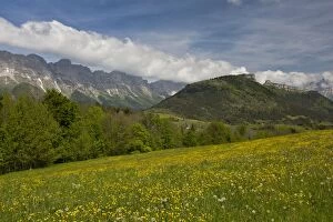 Images Dated 1st June 2014: Vercors Mountains eastern scarp of the limestone