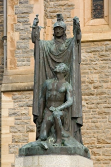 Images Dated 7th May 2006: Verdigris on 1914-1918 war memorial. Grahamstown, Eastern Cape, South Africa