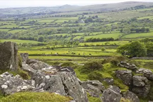Tors Prints: View from Bagga Tor Dartmoor National Park, Devon, UK LA000299