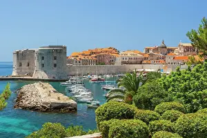 Port Prints: View of boats in Old Port, Dubrovnik