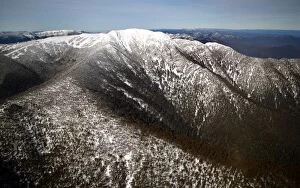 View to the summit of Mount Stirling in winter