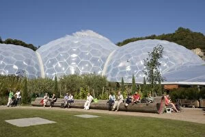 Images Dated 18th September 2008: Visitors outside at Eden Project Bodelva St Austell