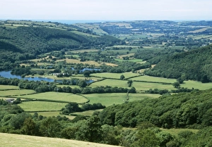 Images Dated 30th January 2007: Wales - Valley of Rheidol Looking west towards Aberystwth with sea in background