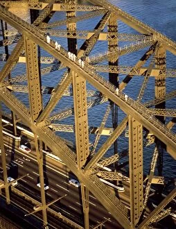 Images Dated 6th February 2009: Walking tour on Sydney Harbour Bridge - Bridge climb Sydney, New South Wales, Australia JPF48102